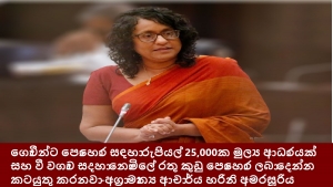 ගොවීන්ට පොහොර සඳහා රුපියල් 25,000ක මුල්‍ය ආධාරයක් සහ වී වගාව සදහා නොමිලේ රතු කුඩු පොහොර ලබා දෙන්න කටයුතු කරනවා -අග්‍රාමාත්‍ය ආචාර්ය හරිනි අමරසූරිය