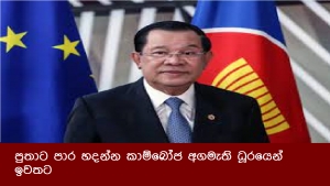 පුතාට පාර හදන්න කාම්බෝජ අගමැති ධූරයෙන් ඉවතට