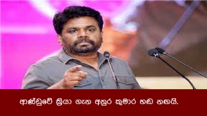 ආණ්ඩුවේ ක්‍රියා ගැන අනුර කුමාර හඬ නඟයි.