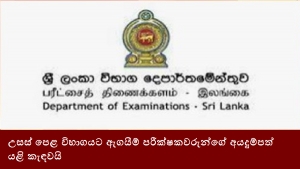 උසස් පෙළ විභාගයට ඇගයීම් පරීක්ෂකවරුන්ගේ අයදුම්පත් යළි කැඳවයි