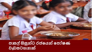 පාසල් සිසුන්ට රජයෙන් පෝෂණ වැඩසටහනක්