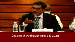 විදෙස්ගත ශ්‍රී ලාංකිකයන් වෙත පණිවුඩයක්