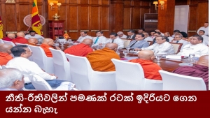 නීති-රීතිවලින් පමණක් රටක් ඉදිරියට ගෙන යන්න බැහැ