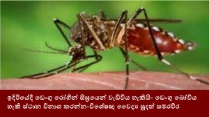 ඉදිරියේදී ඩෙංගු රෝගීන් සීඝ්‍රයෙන් වැඩිවිය හැකියි- ඩෙංගු බෝවිය හැකි ස්ථාන විනාශ කරන්න-විශේෂඥ වෛද්‍ය සුදත් සමරවීර