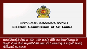 ජනාධිපතිවරණය -2024 - 2024 ඡන්ද හිමි නාමලේඛනයට අනුව එක් එක් මැතිවරණ කොට්ඨාසයේ ලියාපදිංචි ඡන්ද හිමියන් සංඛ්‍යාව