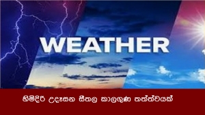 හිමිදිරි උදෑසන සීතල කාලගුණ තත්ත්වයක්